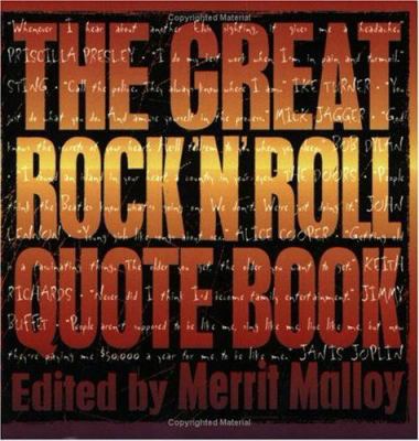 The Great Rock 'n' Roll Quote Book 0312135041 Book Cover