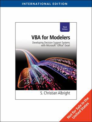 VBA for Modelers: Developing Decision Support S... 0538746467 Book Cover