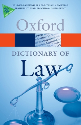 A Dictionary of Law (Oxford Quick Reference) 0199551243 Book Cover