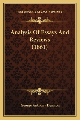 Analysis Of Essays And Reviews (1861) 116530399X Book Cover