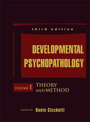 Developmental Psychopathology, Theory and Method 1118120876 Book Cover