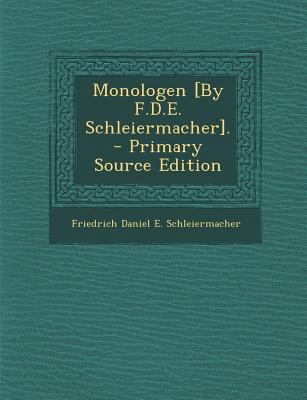 Monologen [By F.D.E. Schleiermacher]. [Portuguese] 1289421110 Book Cover