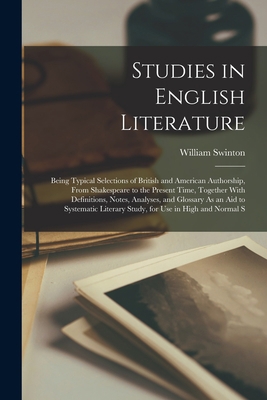 Studies in English Literature: Being Typical Se... 1016693133 Book Cover