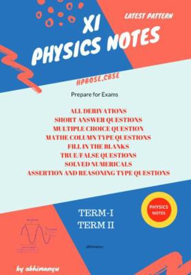 Paperback XI Physics Notes Book