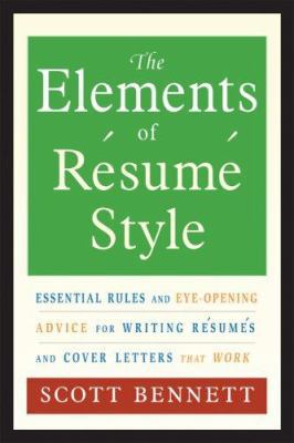 The Elements of Resume Style: Essential Rules a... B005CDVB3A Book Cover