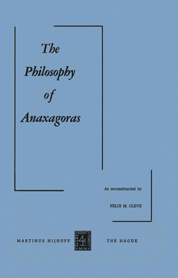 The Philosophy of Anaxagoras 9024715733 Book Cover