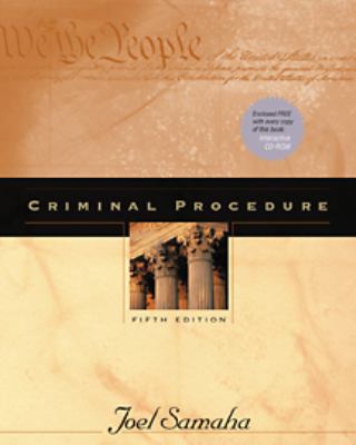 Criminal Procedure (with CD-ROM and InfoTrac) 053455010X Book Cover