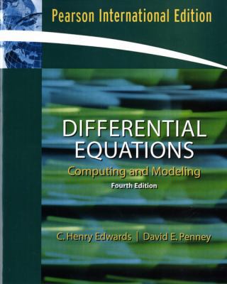 Differential Equations Computing and Modeling, ... 013600038X Book Cover