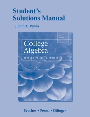 Student Solutions Manual for College Algebra 0321969952 Book Cover