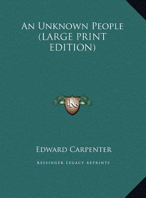 An Unknown People [Large Print] 1169930115 Book Cover