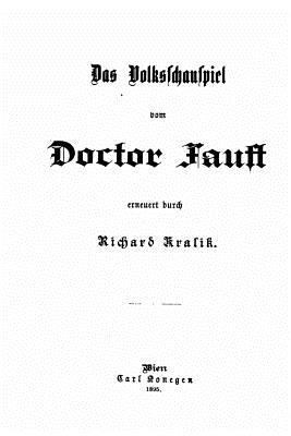 Das Volksschauspiel Vom Doctor Faust [German] 1534690557 Book Cover