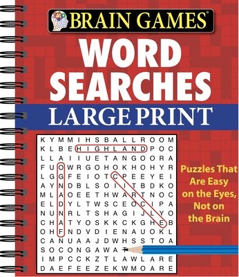Brain Games - Word Searches - Large Print (Red) [Large Print] B00QFX1GWM Book Cover