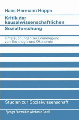 Kritik Der Kausalwissenschaftlichen Sozialforsc... [German] 353111624X Book Cover