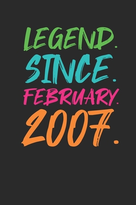 Legend Since February 2007: Happy Birthday Gift Idea for Boys And Girls - Graph Paper Notebook / Journal (6" X 9" - 5 Squares per inch - 120 Pages)