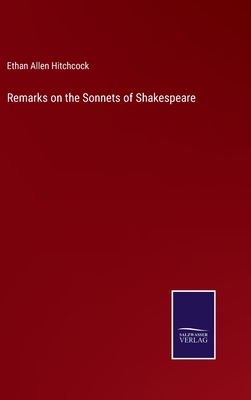 Remarks on the Sonnets of Shakespeare 3752589493 Book Cover