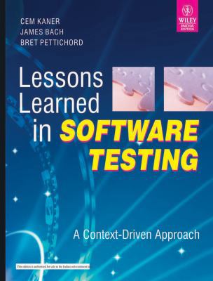 LESSONS LEARNED IN SOFTWARE TESTING 8126506997 Book Cover