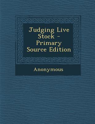 Judging Live Stock 1289899088 Book Cover