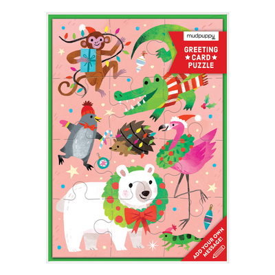 Game Merry Animals Greeting Card Puzzle Book