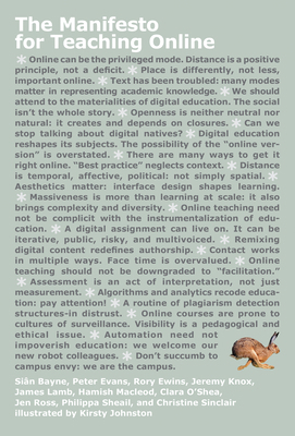 The Manifesto for Teaching Online 0262539837 Book Cover