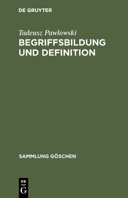 Begriffsbildung und Definition [German] 3110066610 Book Cover
