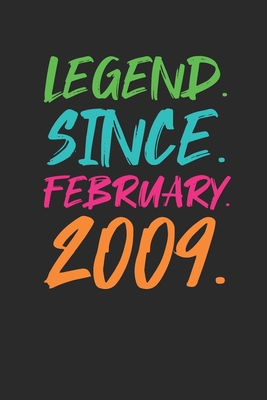 Legend Since February 2009: Birthday Gift and Anniversary Gift for Wife Women And Men - Graph Paper Journal (6" X 9" - 120 Pages/ 5 Squares per inch)