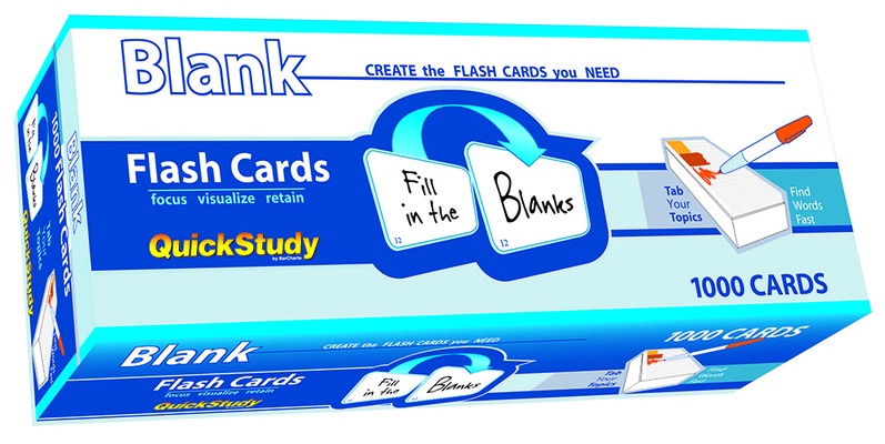 Blank Flash Cards - 1000 Cards: A Quickstudy Re... 1423241991 Book Cover