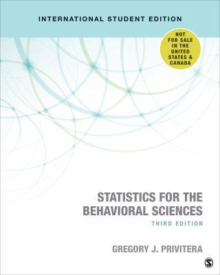 Statistics for the Behavioral Sciences 1506389880 Book Cover