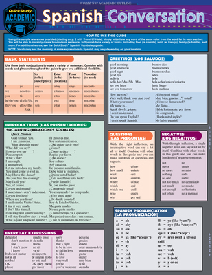 Spanish Conversation: Quickstudy Laminated Refe... 1423221877 Book Cover