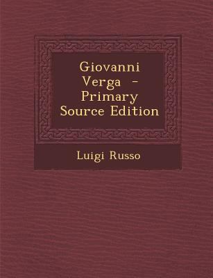 Giovanni Verga [Italian] 1289889481 Book Cover