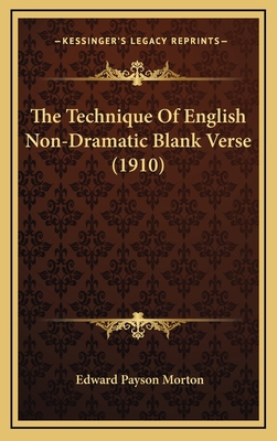 The Technique Of English Non-Dramatic Blank Ver... 1167261097 Book Cover