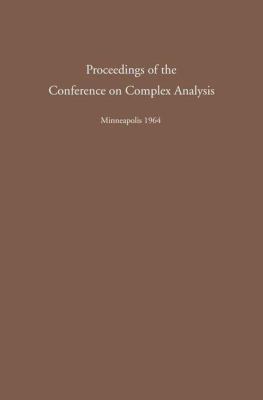 Proceedings of the Conference on Complex Analysis 3540033858 Book Cover