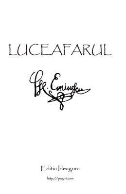 Luceafarul: Poemul Suprem Al Literaturii Romane [Romanian] 1440440794 Book Cover