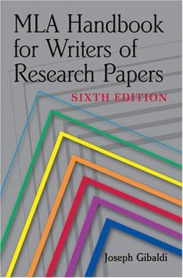 MLA Handbook for Writers of Research Papers 0873529863 Book Cover