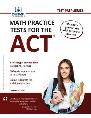 Math Practice Tests for the ACT B0CGX12W9M Book Cover