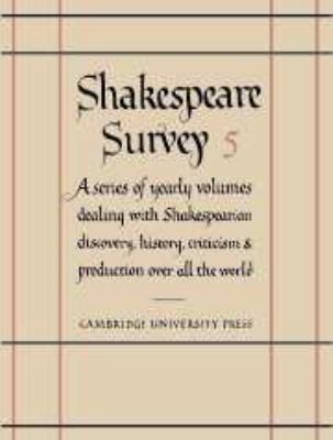Shakespeare Survey: Volume 5, Textual Criticism... 052106418X Book Cover