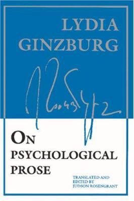 On Psychological Prose 0691068496 Book Cover