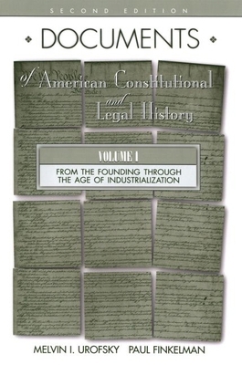 Documents of American Constitutional and Legal ... 0195128729 Book Cover