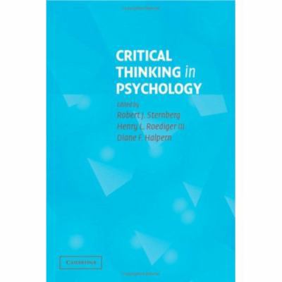 Critical Thinking in Psychology 0521845890 Book Cover