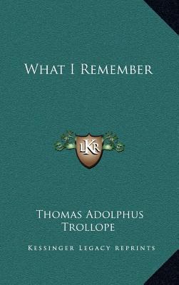 What I Remember 1163358789 Book Cover