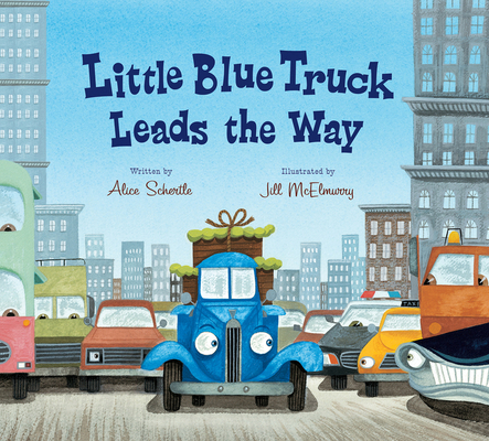 Little Blue Truck Leads the Way Lap Board Book 0544708997 Book Cover