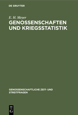 Genossenschaften Und Kriegsstatistik [German] 3112426894 Book Cover