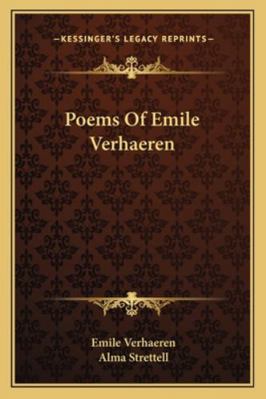 Poems Of Emile Verhaeren 1163255319 Book Cover