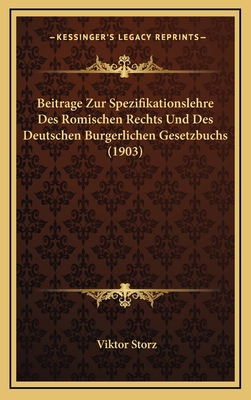 Beitrage Zur Spezifikationslehre Des Romischen ... [German] 1169120806 Book Cover