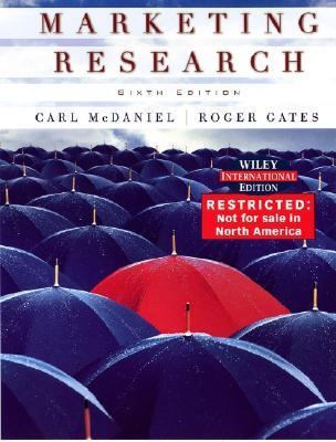 Marketing Research 0471657654 Book Cover
