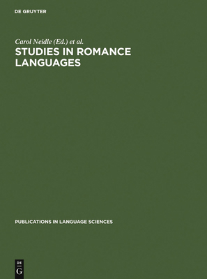 Studies in Romance Languages 3110133504 Book Cover