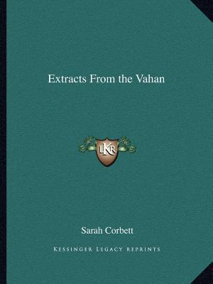 Extracts From the Vahan 1162625570 Book Cover