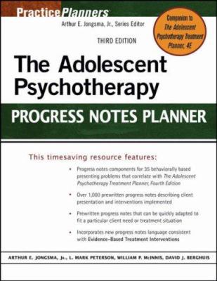 The Adolescent Psychotherapy Progress Notes Pla... 0471785385 Book Cover