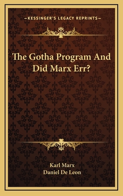 The Gotha Program And Did Marx Err? 1168841380 Book Cover