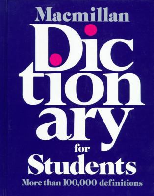 Macmillan Dictionary for Students 002761560X Book Cover