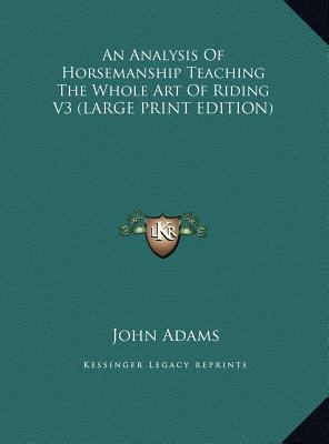 An Analysis of Horsemanship Teaching the Whole ... [Large Print] 1169885012 Book Cover